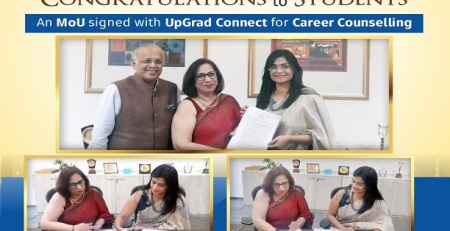 Congratulations to Students an MOU Signed with UpGrad Connect for Career Counselling